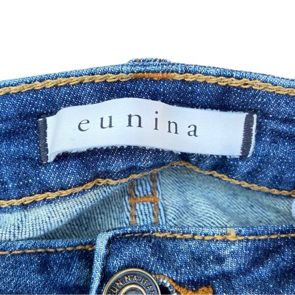 Eunina Ava Low Rise Zipper Skinny Ankle Stretch Blue Jeans Women’s Size 25 - Picture 6 of 9